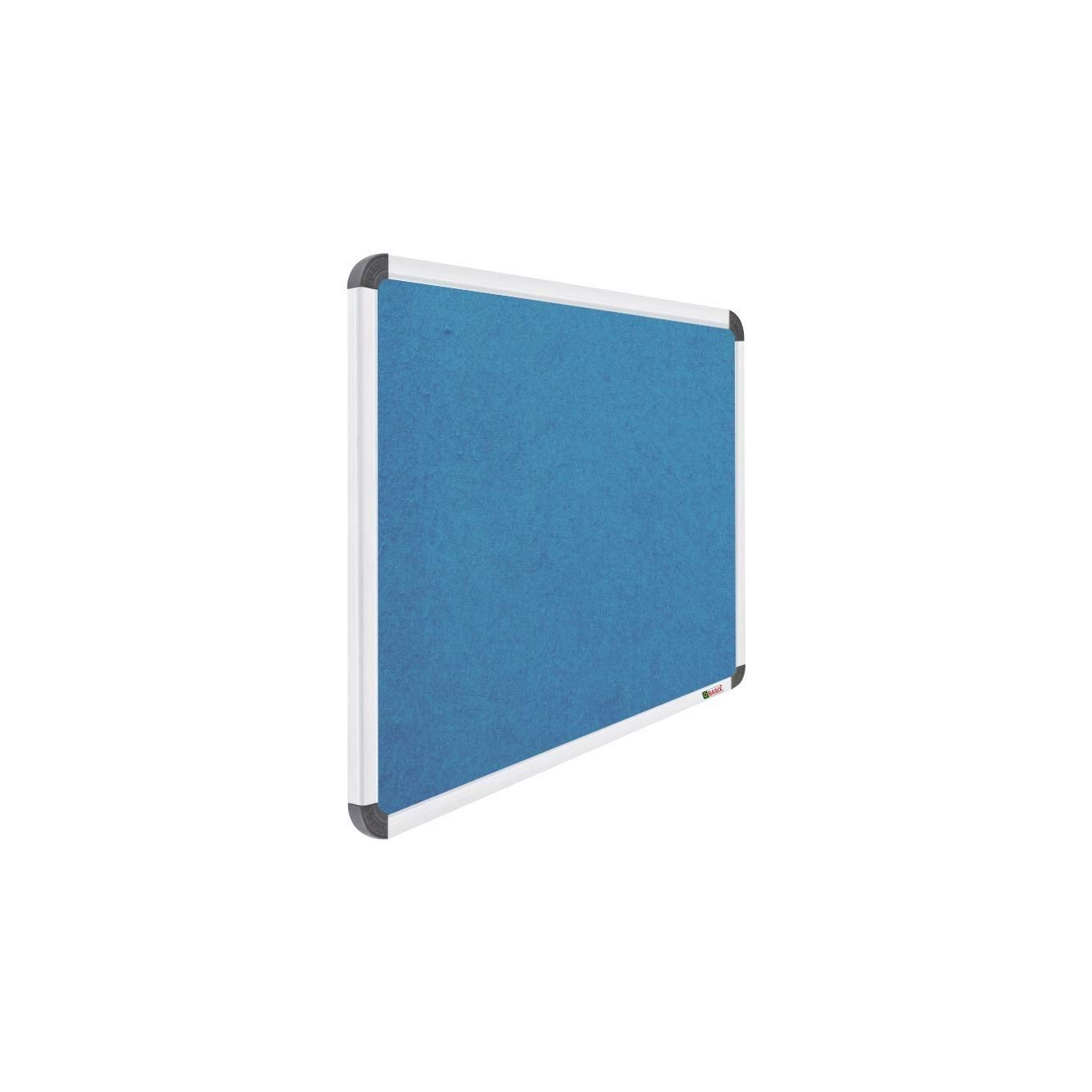 OBASIXPin-up Bulletin Notice Board (2x3 feet) for School College Office|Superior Series Pin Up Board with 20 Push-pins|Natural Finesse Heavy Aluminium Frame-Turquoise Blue