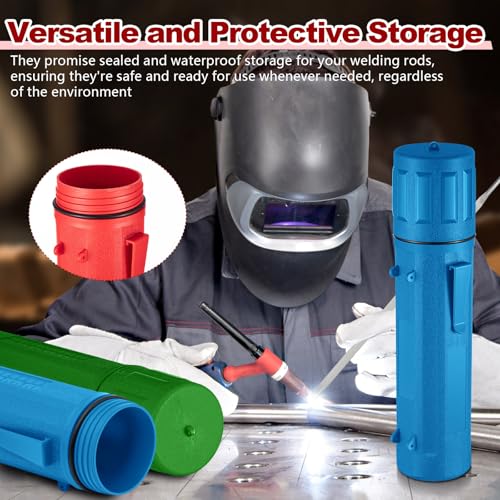 Image of Zonon 4 Pcs Welding Rod Storage Tube 14 Inch Tig Rod Holder, 4 Colors