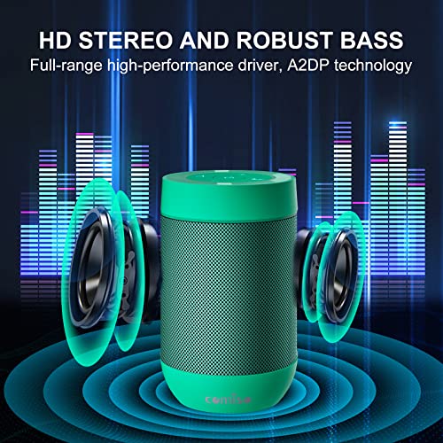 Image of comiso Portable Bluetooth Speaker, Small Shower Speaker with IPX5 Waterproof, 360 HD Loud Sound, Wireless Stereo Pairing, Mini Speakers Support TF Card, Built-in Mic, Pocket Size for Travel Outdoors