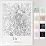 Mapdify Linz personalisiertes Stadtposter, dein 