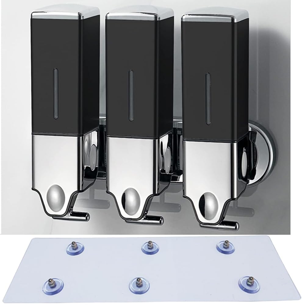 Manual Presshead Wall Mounted Soap Dispenser, Shower and Lotion Dispenser for Home Bathroom, Kitchen, Hotels