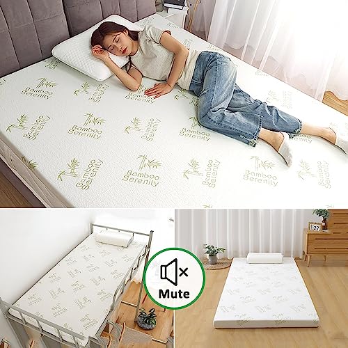 Cooling Mattress Pad Topper Queen,3Cm/5Cm/7Cm Gel Memory Foam Mattress Topper,Medium Firm Bed Topper with Removable/Washable Cover,Breathable Summer Camp Mattress Pad,7cm,King/180x200cm – Bild 7