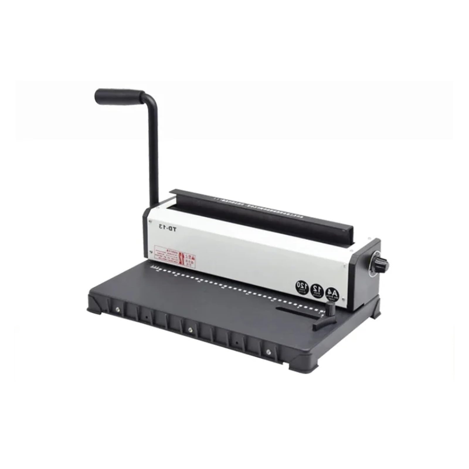 Rilegatrice, TD-13 Macchina rilegatrice a spirale manuale for carta e metallo, perforatrice e rilegatrice for libri con un anello di ferro, forniture for ufficio per scuola e ufficio