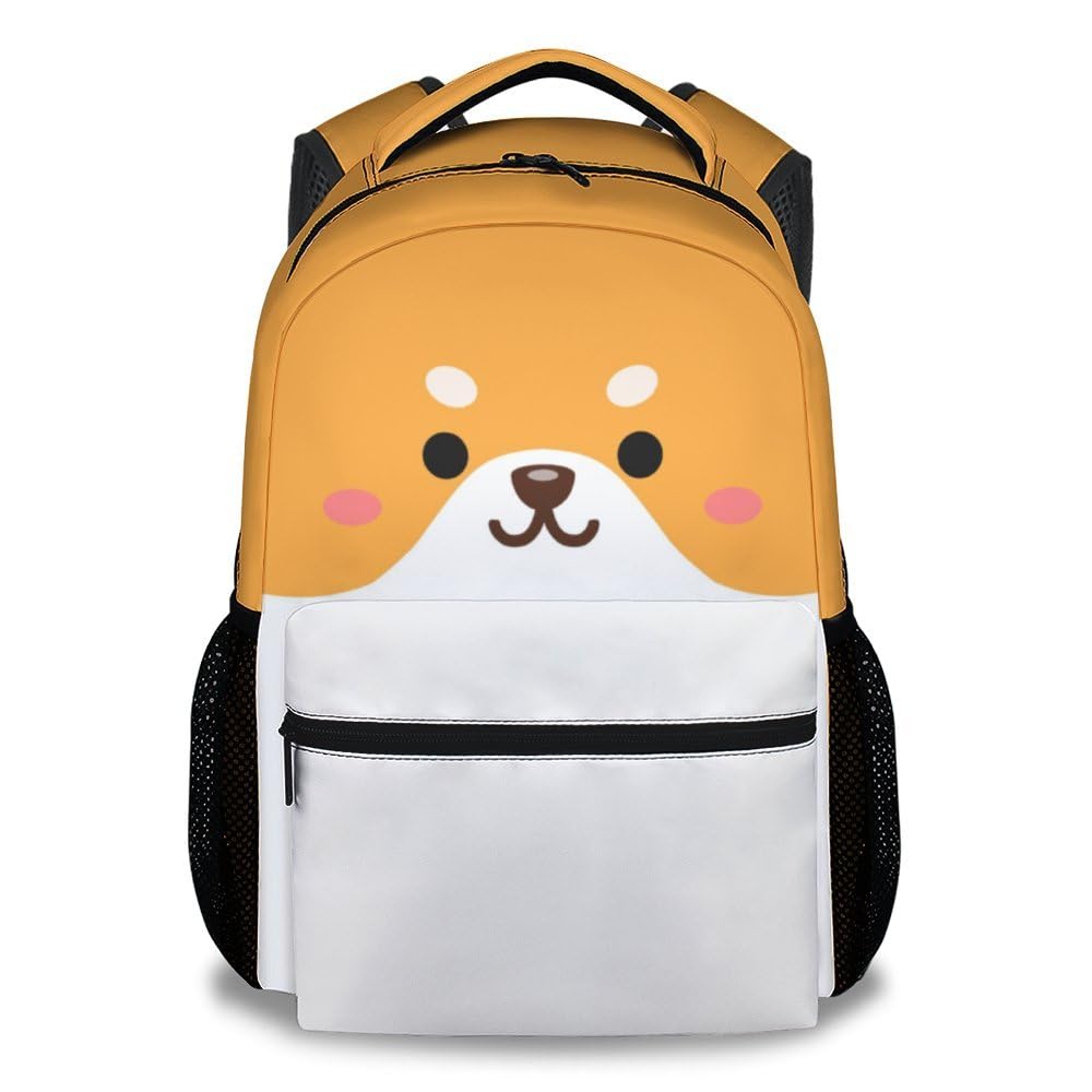 UNIKITTY Boys Backpack Kids Backpacks for School, Shiba Inu Backpack for Elementary Middle School, 17 Inch School Bookbag, Cute Girls Backpack