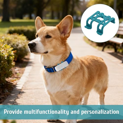 for Tractive Gps Dog Tracker Rubber Clip, 4 Pcs Blue of Tractive Rubber Mount, Pet Tracker for Dogs Rubber Attachment Clips, Compatible with Tractives Gps Soft Pet Locator Clip(Blue) - Image 5