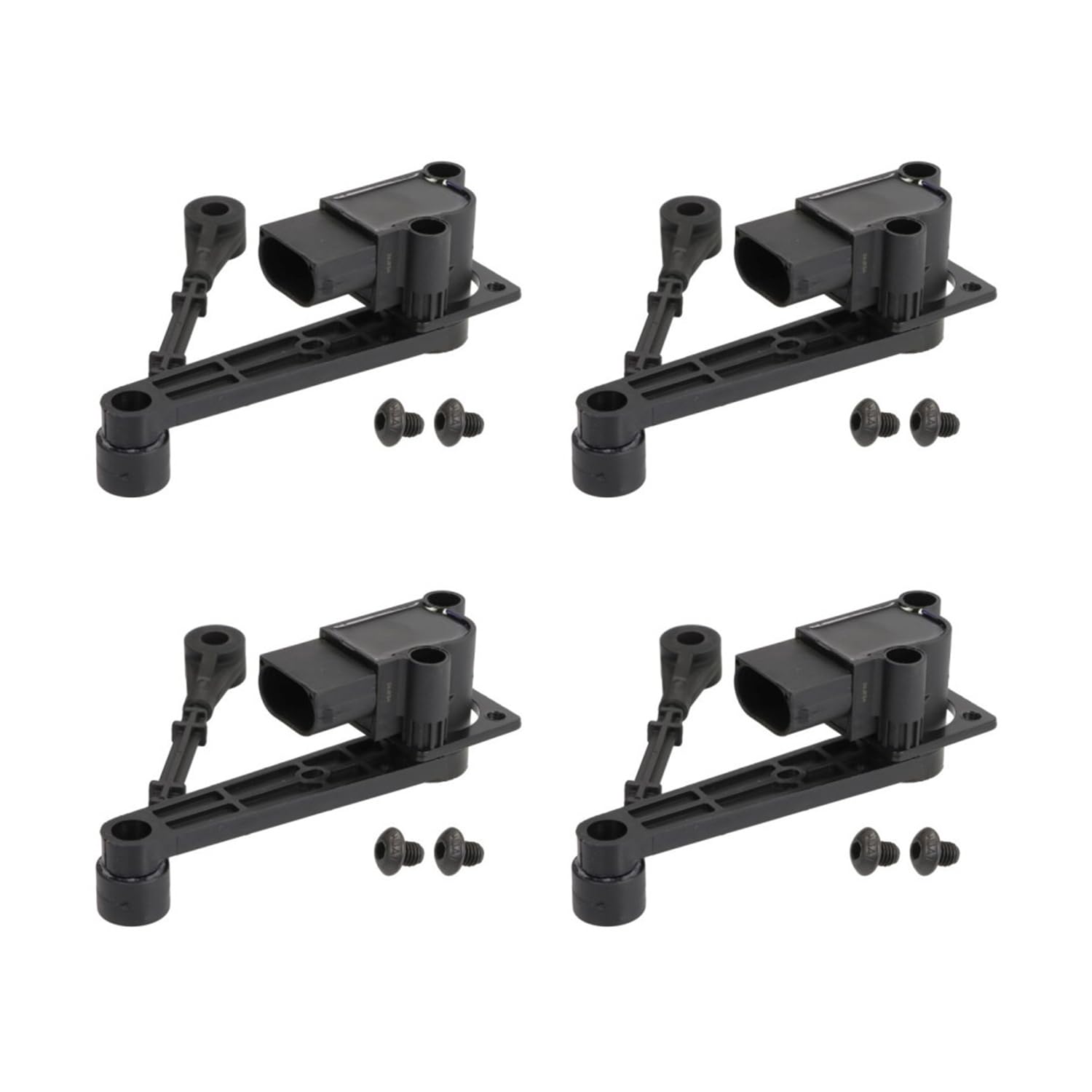 Lot de 4 capteurs de hauteur de suspension pneumatique avant et arrière LR020155 LR020161 compatibles avec moteur Land Rover HSE LR3 SE V6 4,0 L 4,4 L compatible avec Range Rover Sport Engine LE 4,2 L