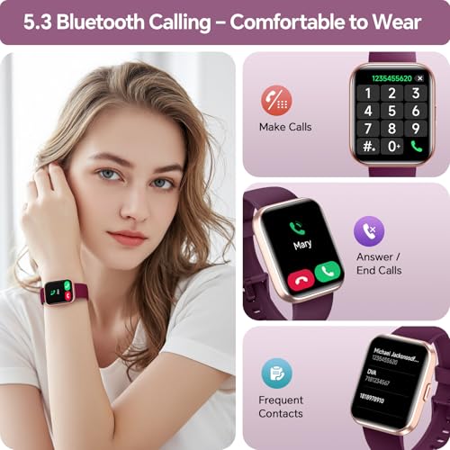 Image of Smart Watches for Women(Answer /Make Call), Alexa Built-in 1.8 inch HD Ladies Smartwatch with Heart Rate /SpO2 /Sleep Monitor, IP68 Waterproof Watch, Step Counter Fitness Tracker for iPhone /Samsung /Android