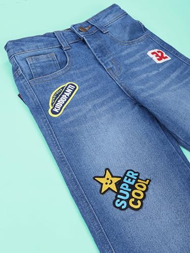 Image of KiddoPanti Boys Full Length Elasticated Waist Straight Fit Jeans