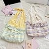 GKYQVE Modern Pleated Design Tote Bag with Lace Insert, Spacious Commuters Handbag Casual Ergonomic Strap Commuters Handbag #2