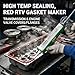 VG596 Industrial RTV Silicone Sealant, Heavy Duty Gasket Maker for Fleet & Shop Maintenance, Non-Corrosive Flange Sealant for Oil Pans, Valve Covers & Compressors, 10.14 fl oz (4 Pack)