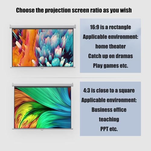 Pantalla de proyección retráctil 60 pulgadas 4:3 miniatura 6