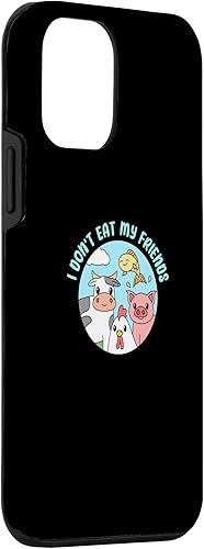 Miniatura 3 de iPhone 12 mini Friends Fish Chicken Pig Design for Vegan People Case