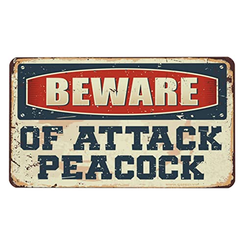 Tapis de souris amusant pour le travail Beware of Attack Paon cadeau de bureau idéal