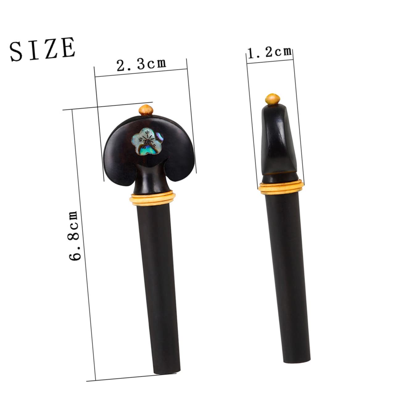 Yardwe 4pcs Violin Pegs Tuning Pegs Ebony Violin Replacement Part Violin Tuning Peg Violin Accessories Violin Geared Pegs Geared Violin Tuners Full Size Violin 4/4 Violin Parts Wood Black