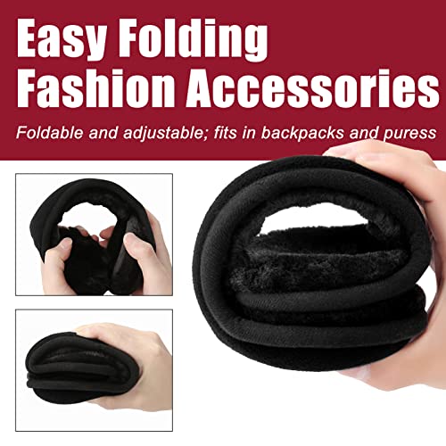 Ear Muffs For Men Women - Winter Ear Warmers - Warm Ear Covers For Cold Weather Soft Fleece Earmuffs Protects Ears Black #TOP2