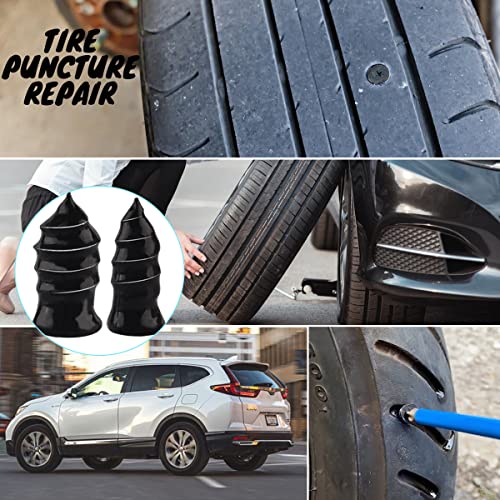 aosdanting Tire Repair Rubber Nail, 30 Pieces Vacuum Tire Repair Kits Spiral Rubber Nails, for Car Motorcycle Fast Tire Repair Tools