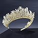 Produktbild Lwieui Krone Brauen Kronen Tiaras Stirnband Prom Queen-Kronen-Tiara-Stirnband-Hochzeit Prom Princess Crown Partei-Haar-Accessoire Hochzeits-Schönheits-Königin-Krone (Farbe, Size : 13x19cm)