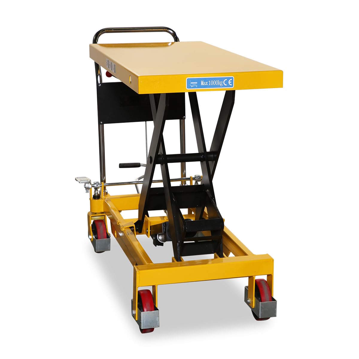Hubtischwagen OSWALD TH1000 - fahrbarer Hubtisch 1.000 kg, 1.000 mm Hubhöhe, 1.000 x 510 mm Plattform