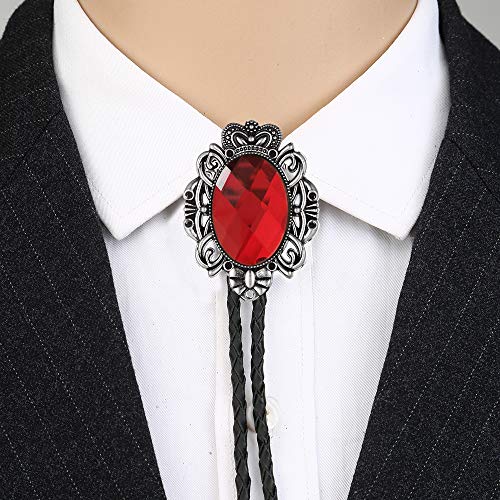 KDG Fashion multicolor Stone Bolo Tie Cowboy Necktie For Men Retro Western Celtic necktie