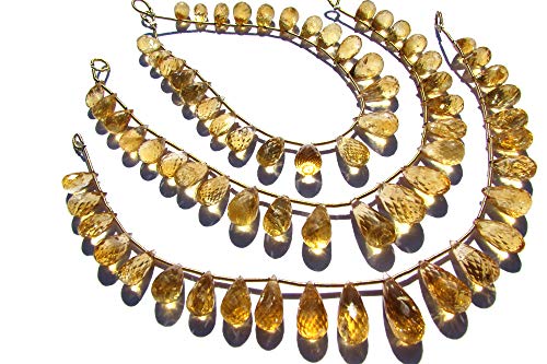 Perles de Citrine naturelle en gouttes pour fabriquer vos bijoux d'été fait main