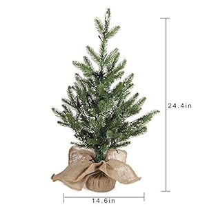 Mortime24inchminiartificialchristmastreewith50ledlights2fttabletopchristmaspinetree29tipswithburlapwoodenbasechristmaswinterhomedecorations  Urban Country Home Decor Mortime 24 inch mini artificial christmas tree with 50 led lights 2 ft table top christmas pine tree 29 tips with burlap wooden base christmas winter home decorations  urban country home decor
