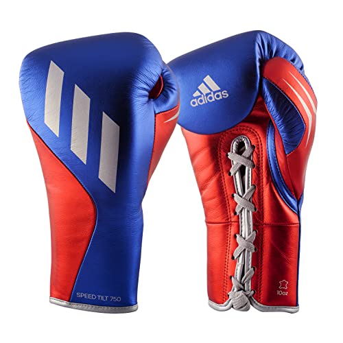 Gants de boxe Adidas Tilt Pro lacets en cuir pour entraînement de combat
