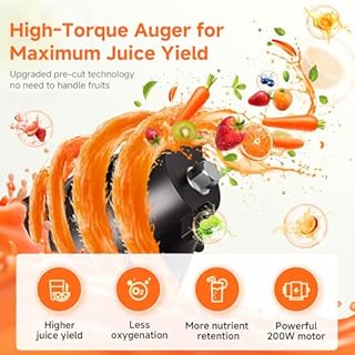 Aobosi Cold Press Juicer, 5.4" Feed Chute Self-Feeding for Hands-Free Operation, Juice Machine Fit Whole Fruits & Vegetables, Slow Masticating Juicer For More Juice, Less Pulp, Triple Filter