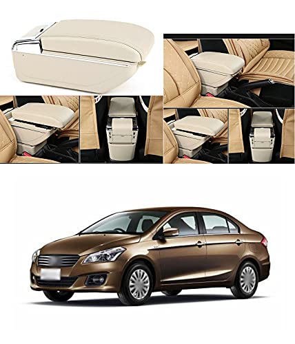 PRIKNIK Armrest with in-Built Glass Holder and Portable Ash Tray Arm Rest Console Compatible with C-iaz