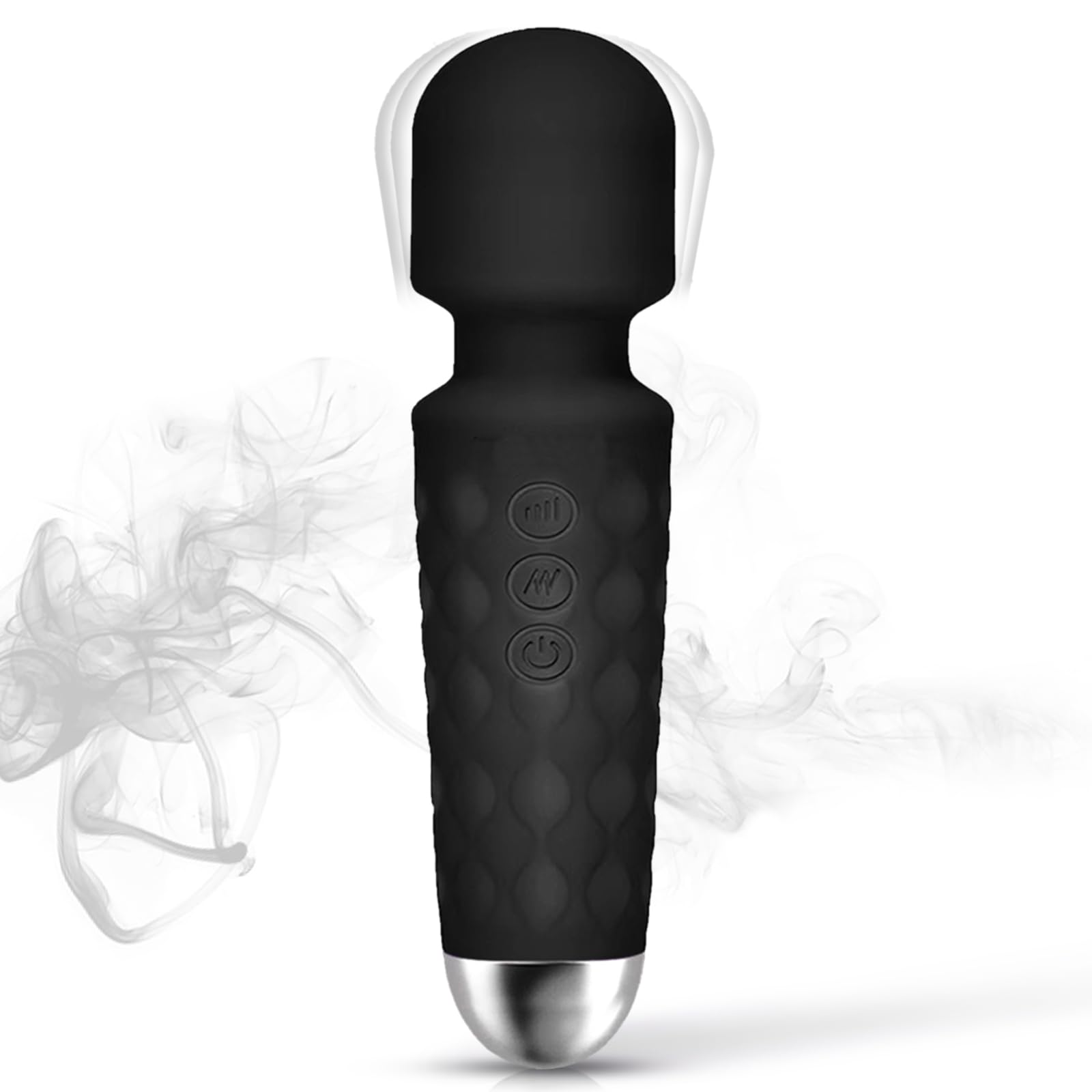 Handheld Relaxation Massager to Relief Whole Body Muscle Tension and Promote Relaxation, 20-Modes &amp; 8-speeds, Pale Black