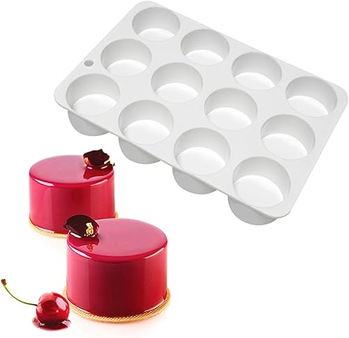 Miniatura 9 de Molde de silicona cilíndrica para jabón, moldes redondos de silicona para hacer jabón hecho a mano, barras de loción, chocolate, molde para pasteles