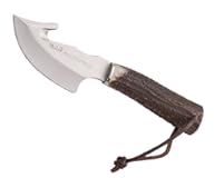 RACCOON-8A X50CrMoV15 Fixed Blade Skinning Knife with Deer Horn Handle, 3-1/8"