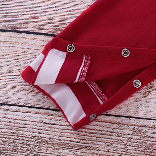 Burkashear grenouillère à manches longues de Noël bébé 0-24 mois barboteuse poches chapeau/capuche/bandeau col rond barboteuse de mon premier Noël cadeau de Noël - Image 7