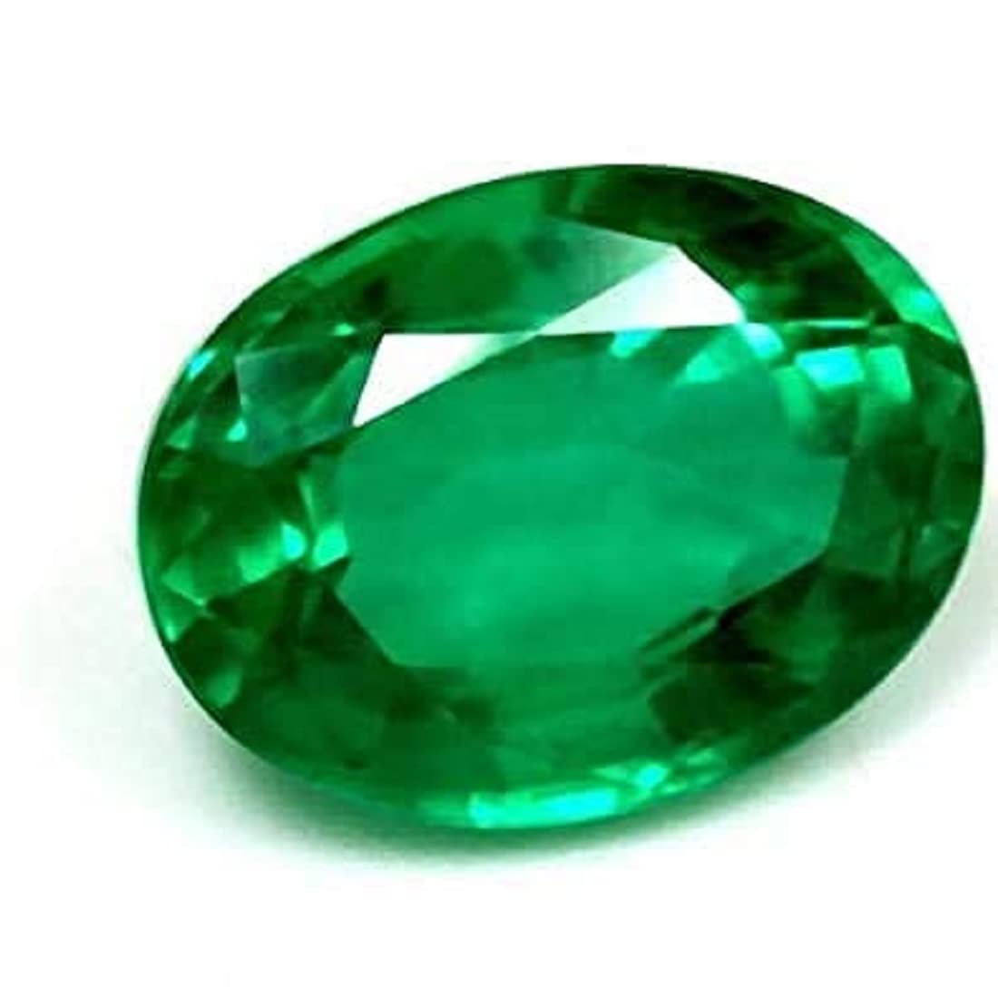 10.00 Carat Green Columbian 75% Transparent Hydrothermal Emerald Gemstone,(Panna Ratan) for Men,Women (Oval, Hydro Emerald Stone) with Lab Certificate-image-49