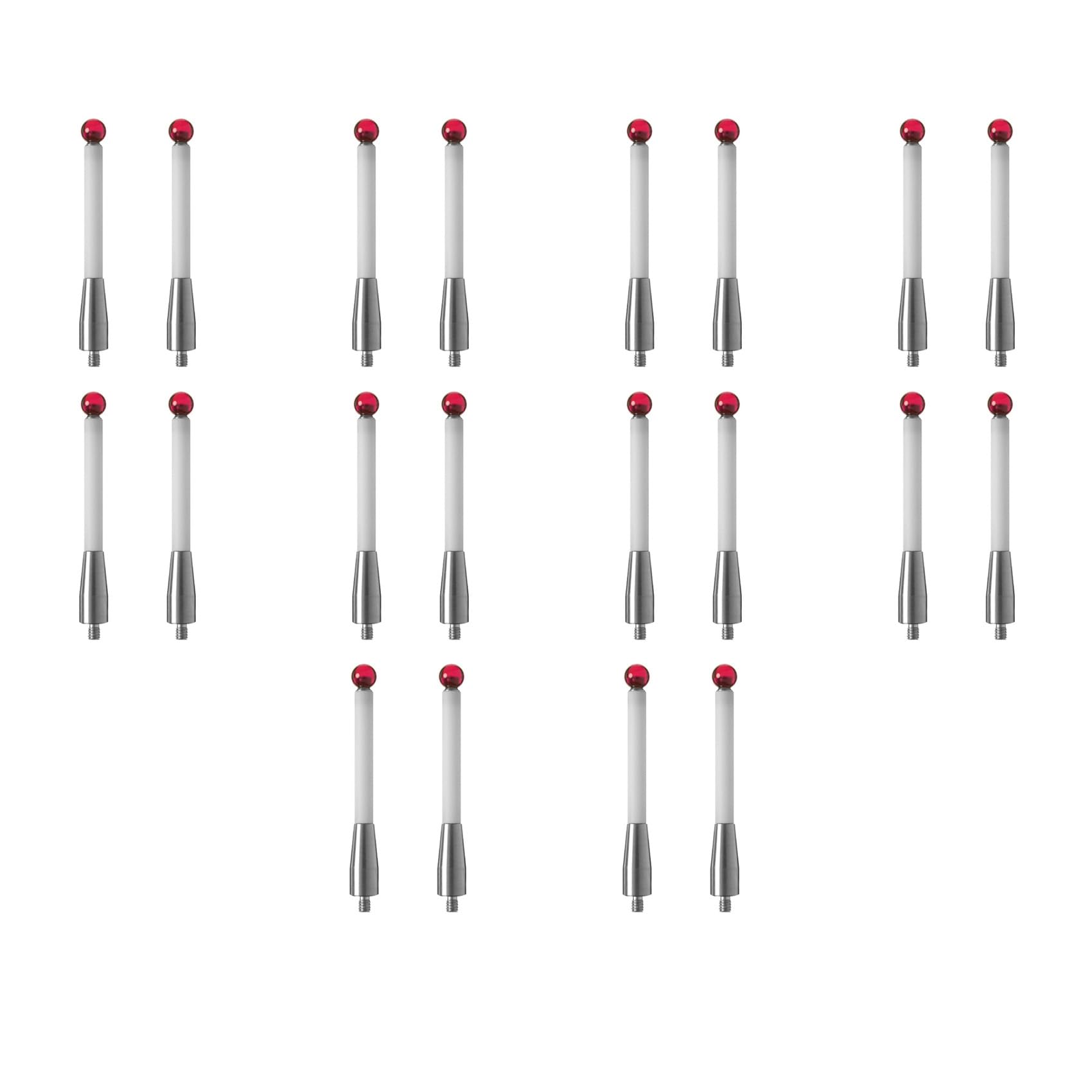 Jnchdghwa As Shown 20Pcs Cmm Probe Stylus 6Mm Ball Tip Cmm Contact Probes Ceramic Shafts Probe Testing Accessories For Renishaw A-5000-3709