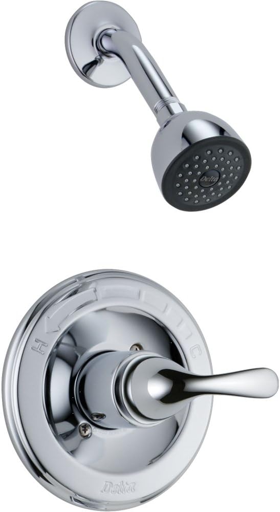 Faucet Classic 13 Series Single-Function Shower Trim Kit with Single-Spray Touch-Clean Shower Head, Chrome T13220 (Valve Not Included)