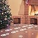mdgfge Christmas Large Floor Santa Footprint Snowflake Stencils Xmas Hollow-Out Reusable Drawing Template for Painting on Floor Wood Window Wall Home Party Holiday Decoration Supplies (6 Pcs)