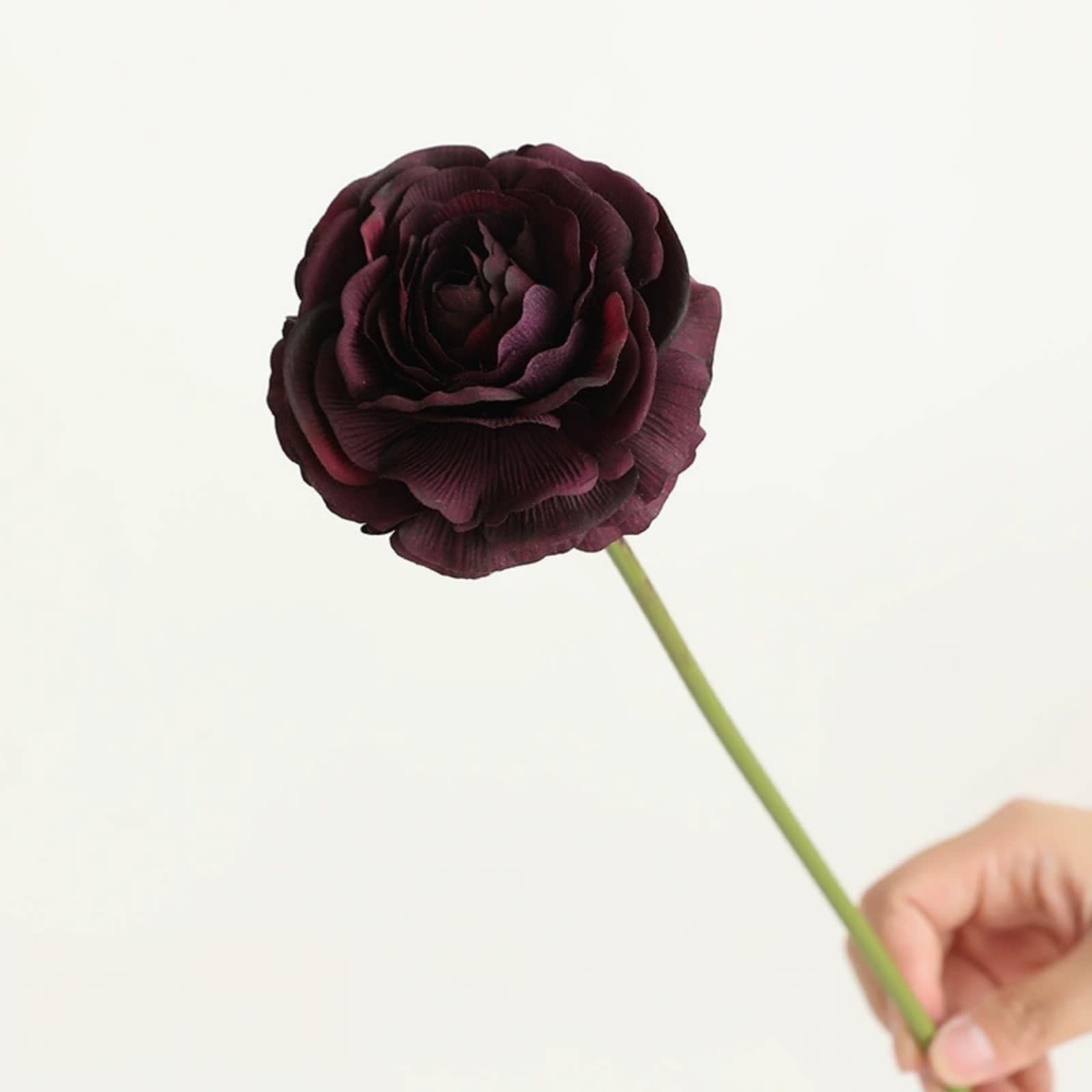 Bouquet Fiori Artificiali 8 Pezzi (Nero + Viola) | Ranuncolo Bouquet Fiori Artificiali per Decorazione Festa Nozze Matrimonio Casa Cucina Tavolo da Pranzo Ufficio Giardino