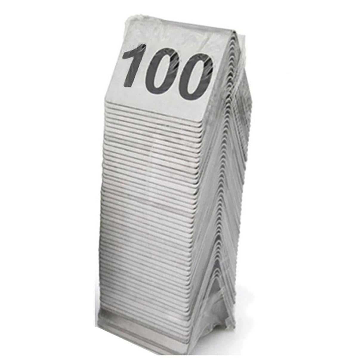 SaryEdge Table Numbers 1-25/50/70/100, Stainless Steel Table Number Cards, Restaurant Cafe Bar Seating Tent Table Numbers Double-Sided, Wedding Table Number Em,1 to 100