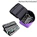 BTSKY 60 Slot Carrying Marker Case Holder -Canvas Zippered Markers Organizer for Markers and Sketch Marker (Purple)
