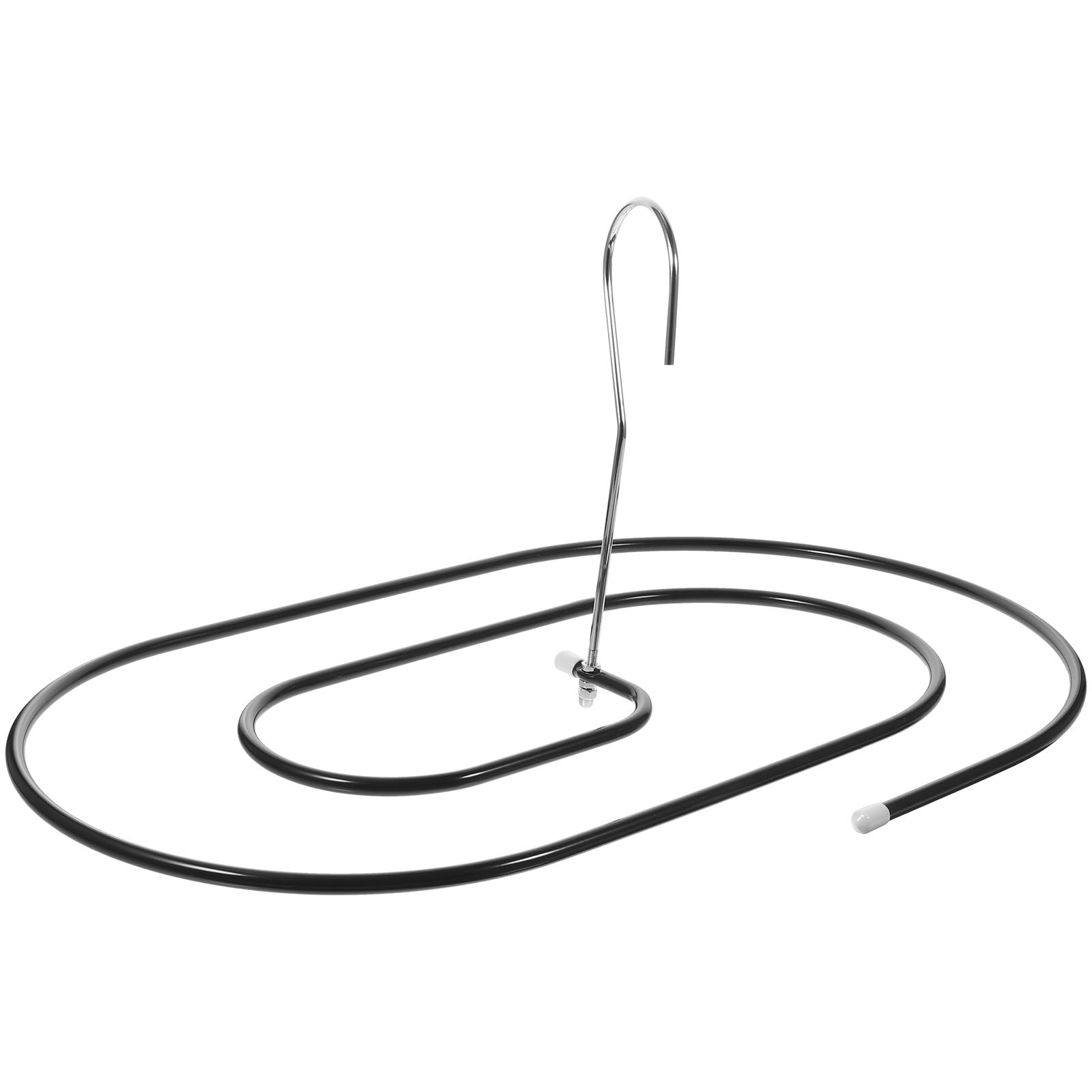 Cintre en spirale en acier noir pour draps secs et linge