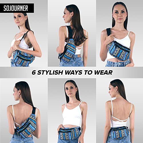 Mens Boho Aztec Fanny Pack Belt Bag I Boho Fanny Packs For Women Fashionable - Plus Size Boho - Crossbody Bag Bum Bag Waist Bag Boho For Halloween (Gray) #TOP4