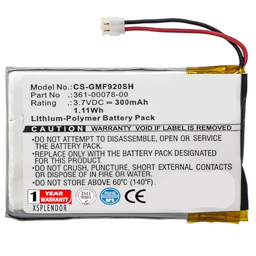 XSPLENDOR XPS 3.7V 300mAh Replacement Battery for Forerunner 920XT PN 361-00078-00
