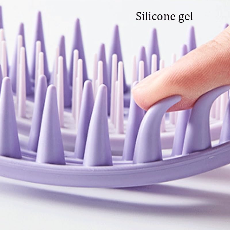 Long Handled Hairbrush Soft Silicone Bath Comb Hair for Washing
