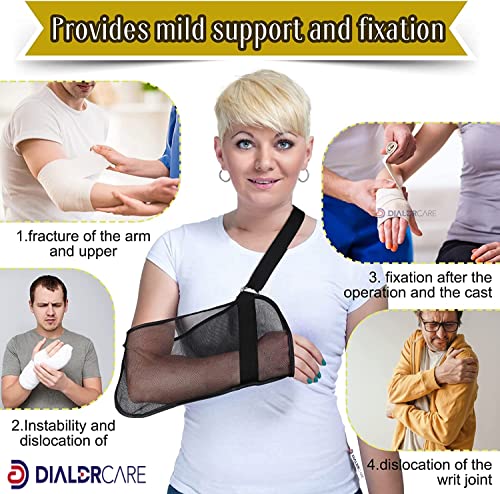 Image of DIALDRCARE Arm Sling for Women, Men, Teenagers, Adjustable Shoulder Sling Strap for Wrist, Elbow, Shoulder Injury (ARM HOLDER 3)