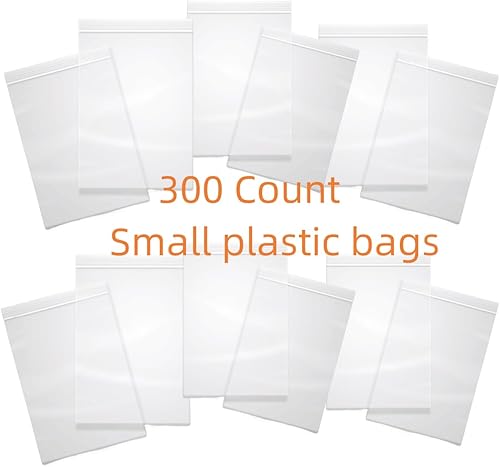 Miniatura 2 de 300 bolsas de plástico pequeñas, bolsas con cierre hermético de 2 x 3, bolsas de polietileno transparentes autobloqueantes, bolsas de celofán