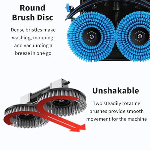 LADECNERHT Accesorios para Máquinas Fregadoras Y Limpiadoras De Suelos Comerciales, Ancho De Limpieza De 17 Pulgadas, Cepillo Doble, Fregadora Eléctrica aPairofBrushes - imagen 4