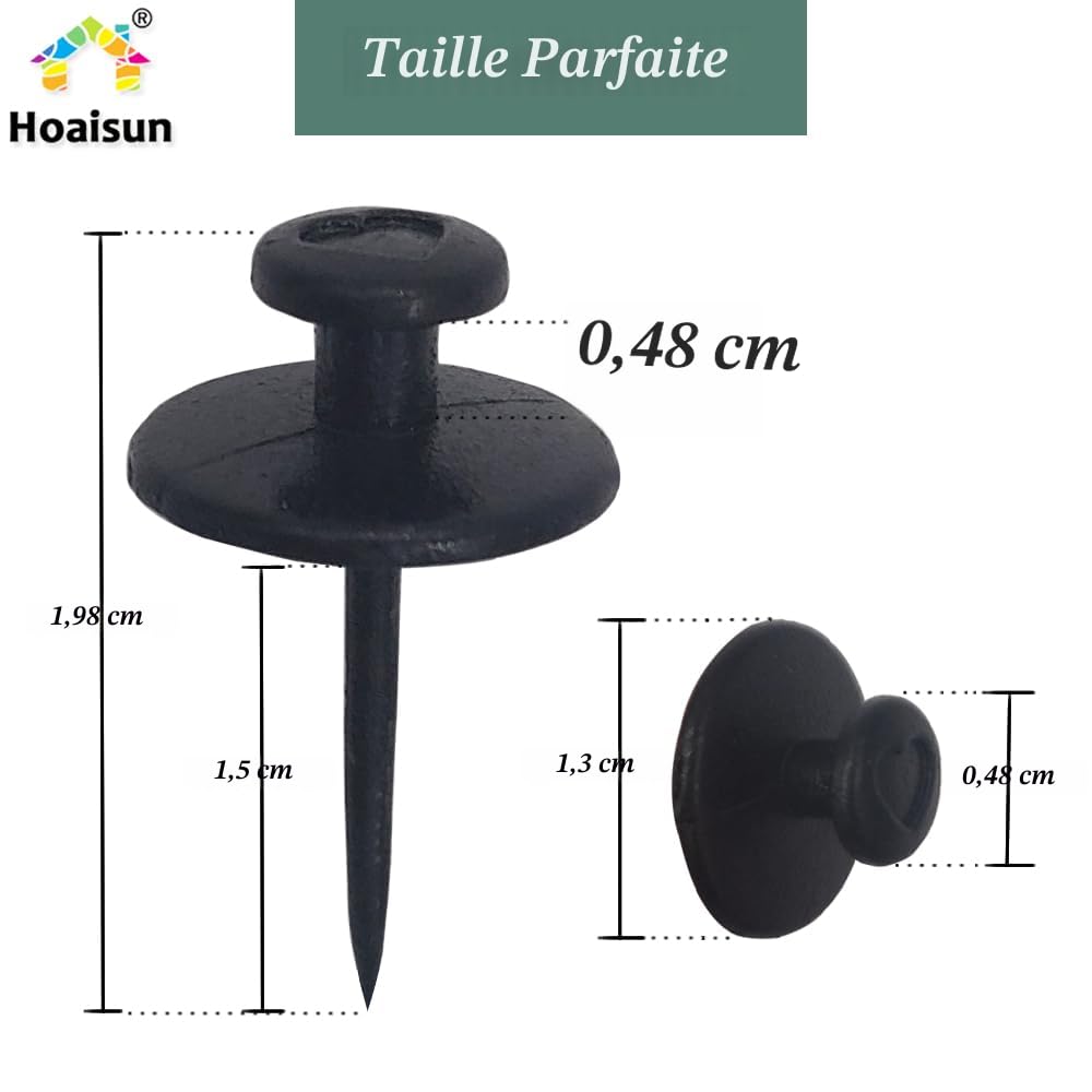 60 Pièces Clous à Double Tête Pour Accrocher Des Images, Cintres Muraux Sans Clous Punaises Pour Mur, Gol | FR