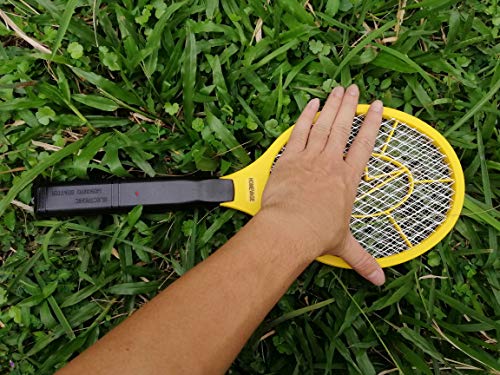 Homevage Electric Fly Swatter - Bug Zapper - Best High Voltage Handheld Mosquito Killer - Wasp, Fruit Fly, Insect Trap Racket For Indoor, Travel, Camping And Outdoor Control (2 Aa Batteries Included) #TOP7