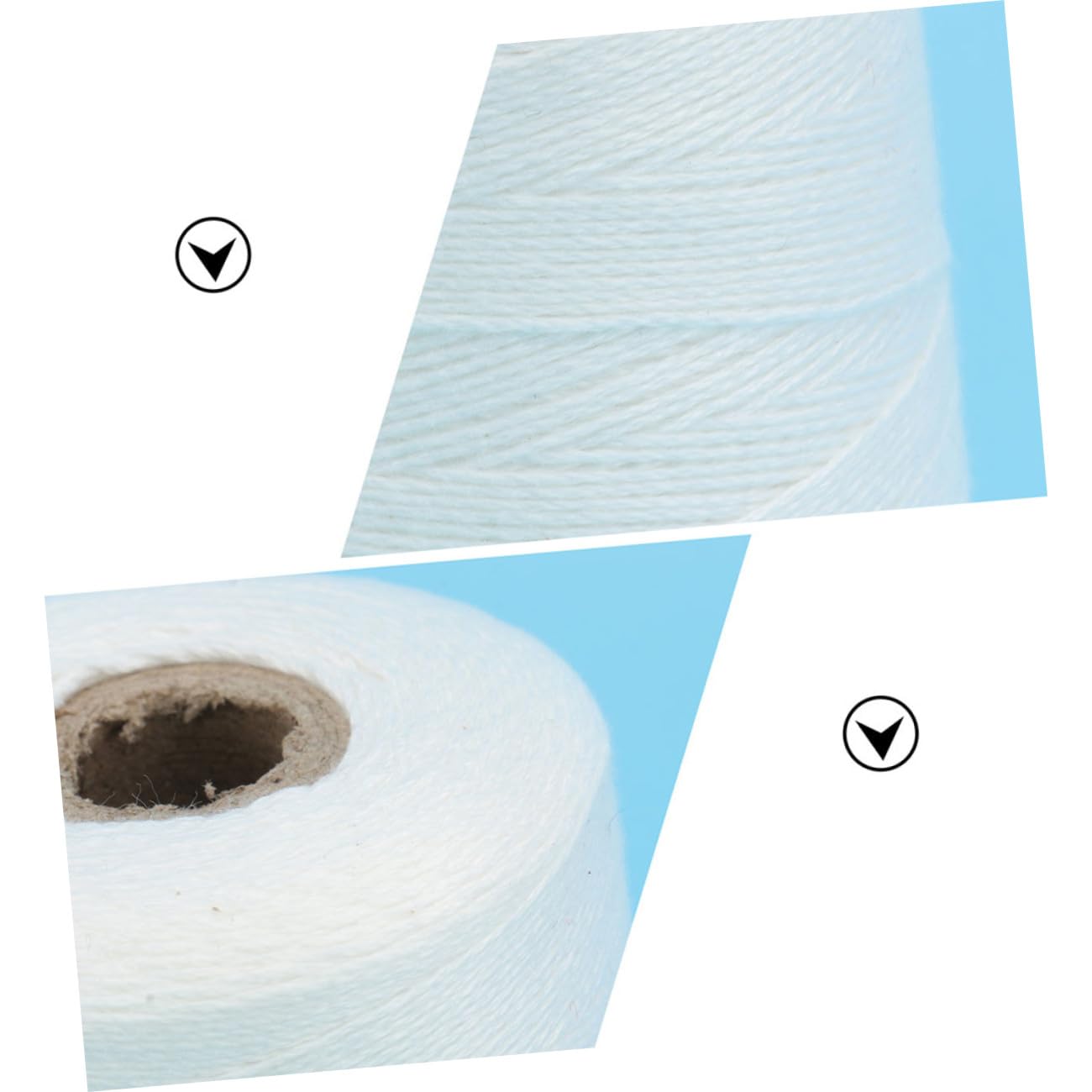 Ficelle de Coton Alimentaire pour Viande et Saucisse, 1 Rouleau Blanc