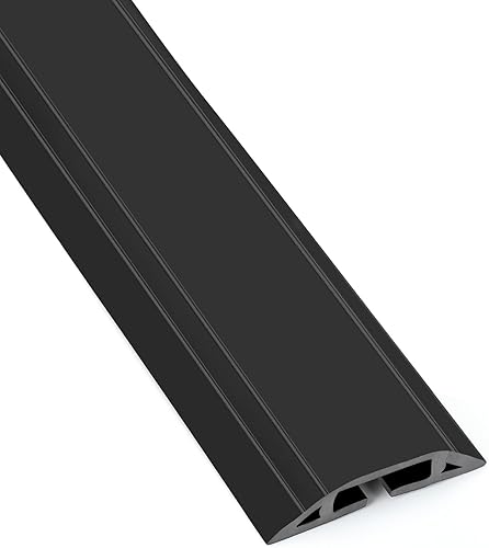 Eapele Cubierta de cable de suelo de 6.5 pies, protector de cable resistente, fácil de desenrollar, evita peligros de tropiezos para oficina en casa